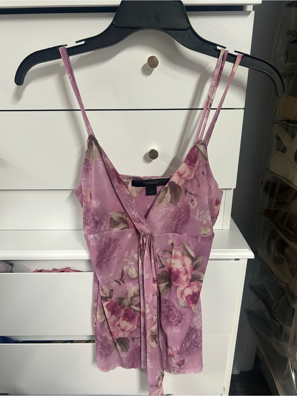 Express Lavender Floral Satin Cami